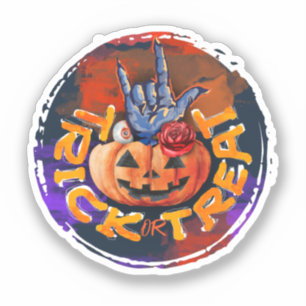 Trick or treat sticker