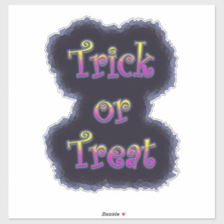 Trick or treat sticker