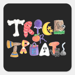 Trick or treat Stickers