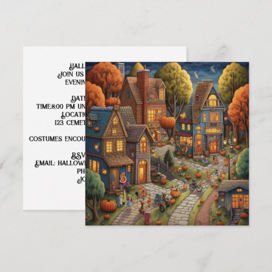 Trick-or-Treat Street: Candy Corn Lane Kaart (Voorkant / Achterkant)