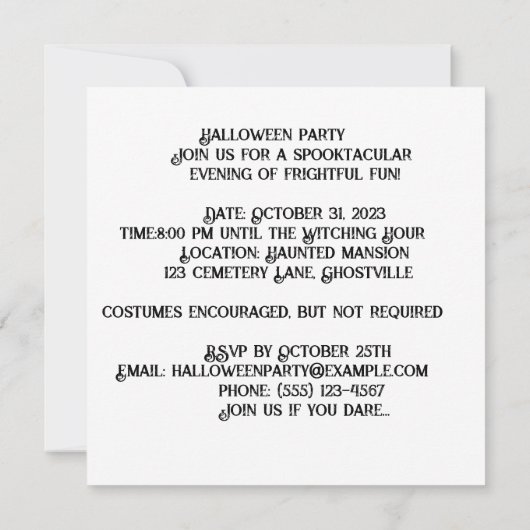 Trick-or-Treat Street: Candy Corn Lane Kaart (Achterkant)