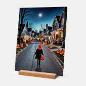 Trick or treat Street - Whimsical Halloween Night Acryl Bord (Hoek)