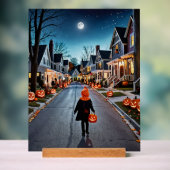 Trick or treat Street - Whimsical Halloween Night Acryl Bord (Neutraal)