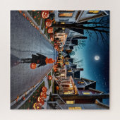 Trick or treat Street - Whimsical Halloween Night Legpuzzel (Horizontaal)