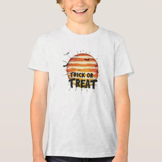 Trick or treat Sunset Halloween T-shirt (Voorkant)
