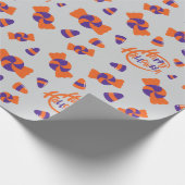 Trick-or-Treat Sweet Grey Halloween Wrapping Paper Cadeaupapier (Hoek)