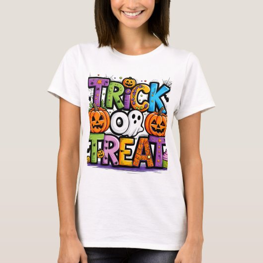 Trick or treat t-shirt (Voorkant)