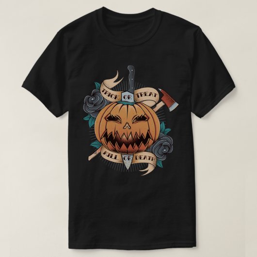 Trick or treat t-shirt (Design voorkant)