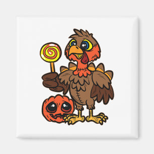 Trick or treat Thanksgiving dag Herfst herfst Turk Magneet