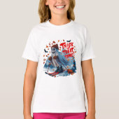 Trick or treat Tijd: Ghost Skiing Fun Design T-shirt (Voorkant)