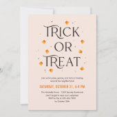 Trick or treat Tijd Halloween Feestuitnodiging Kaart (Voorkant)