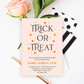 Trick or treat Tijd Halloween Feestuitnodiging Kaart