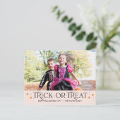 Trick or treat tijd Halloween fotokaart Briefkaart (Staand voorkant)