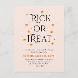 Trick or treat tijd Halloween Uitnodiging Briefkaa