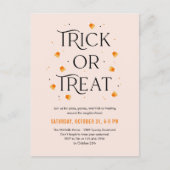 Trick or treat tijd Halloween Uitnodiging Briefkaa (Voorkant)