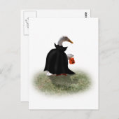 Trick or treat Tijd voor Dracula Duck Briefkaart (Voorkant / Achterkant)