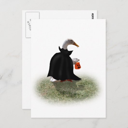 Trick or treat Tijd voor Dracula Duck Briefkaart (Voorkant / Achterkant)