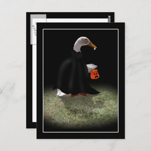 Trick or treat Tijd voor Dracula Duck Briefkaart (Voorkant / Achterkant)