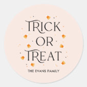 Trick or Treat Time Halloween Sticker (Voorkant)