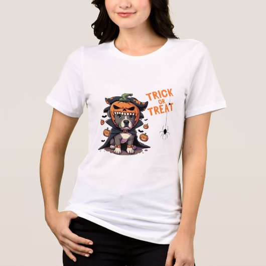 Trick or treat! Tri-Blend shirt (Voorkant)
