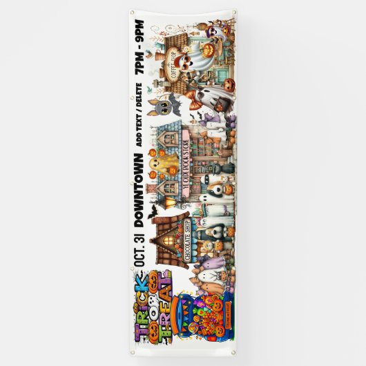 Trick or treat - Trick or Trunk - Zakelijk Spandoek (Verticaal)