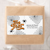 Trick or treat Typografie met Spiders ID680 Etiket (Insitu)