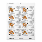 Trick or treat Typografie met Spiders ID680 Etiket (Full Sheet)