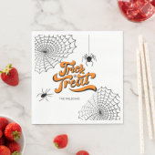 Trick or treat Typografie met Spiders ID680 Servet (Insitu)