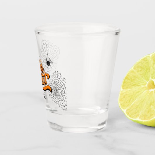 Trick or treat Typografie met Spiders ID680 Shot Glas (Rechts)
