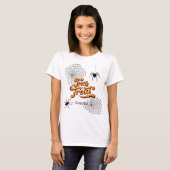 Trick or treat Typografie met Spiders ID680 T-shirt (Voorkant volledig)