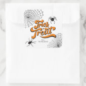 Trick or treat Typografie met Spiders ID680 Vierkante Sticker (Tas)