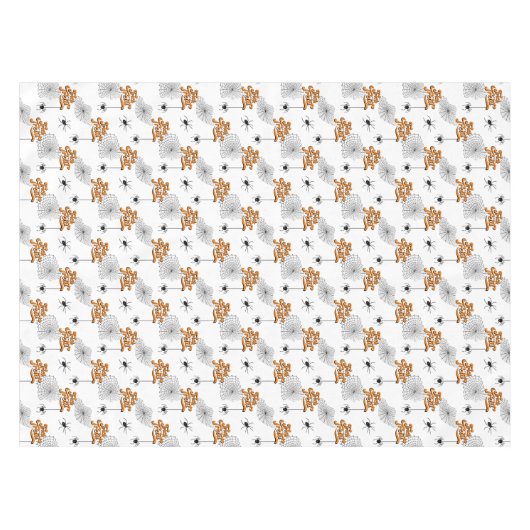 Trick or treat Typografie met Spiders Pattern ID68 Tafelkleed (Voorkant (Horizontaal))