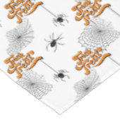 Trick or treat Typografie met Spiders Pattern ID68 Tafelkleed (Gekanteld)
