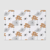 Trick or treat Typografie met Spiders Pattern ID68 Tissuepapier (Voorkant)