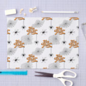 Trick or treat Typografie met Spiders Pattern ID68 Tissuepapier (Craft)
