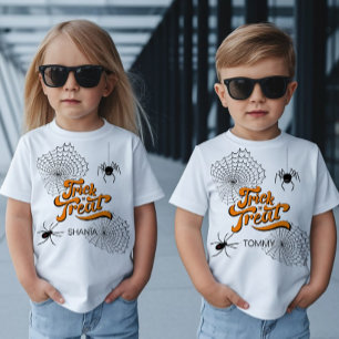 Trick or Treat Typografie met Spinnen ID680 T-shirt