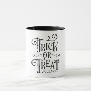 Trick or treat  Typografie Type Halloween Mok