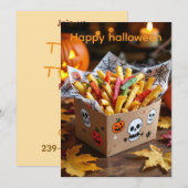 Trick or treat-uitnodiging kaart (Voorkant / Achterkant)