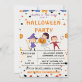 Trick or treat, uitnodiging van de Halloween-parti (Voorkant)