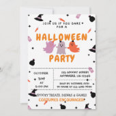 Trick or treat, uitnodiging van de Halloween-parti (Voorkant)