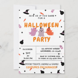 Trick or treat, uitnodiging van de Halloween-parti