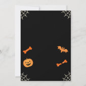 Trick or treat, uitnodiging van Halloween Birthday (Achterkant)