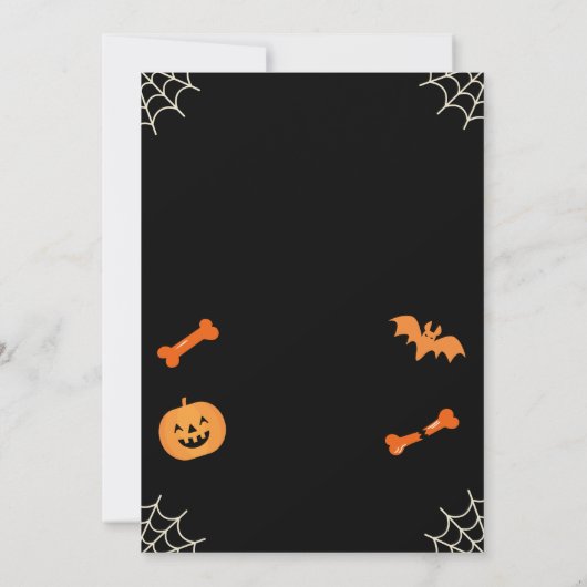 Trick or treat, uitnodiging van Halloween Birthday (Achterkant)