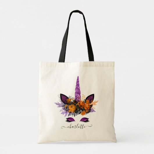 Trick or treat Unicorn Tote Bag (Achterkant)