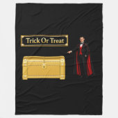 Trick Or Treat Vampier Halloween Fleece Deken (Voorkant)
