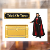 Trick Or Treat Vampier Halloween Raamsticker (Vel 2)