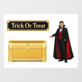 Trick Or Treat Vampier Halloween Raamsticker (Vel)