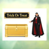 Trick Or Treat Vampier Halloween Raamsticker (Vel 3)