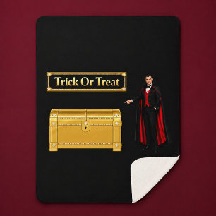 Trick Or Treat Vampier Halloween Sherpa Deken