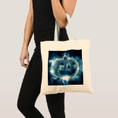 Trick or treat van de gloeiende pompoen Halloween Tote Bag (Voorkant (product))